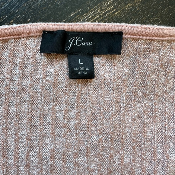 J. Crew Puff Sleeve Soft Ribbed V-neck
Sweater Top. Size Large - Picture 9 of 9